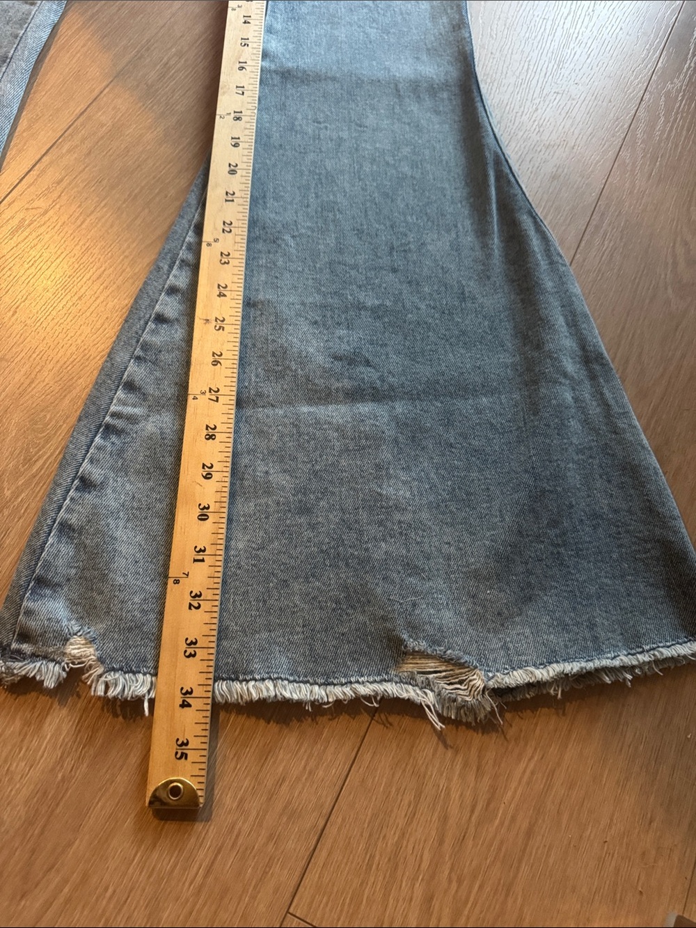 Free People We The Free Emre Flare Jeans Poppy Blue Size 28 - Picture 16 of 16